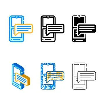 Comment testimonial styles color icon vector Stock Illustration