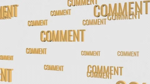 COMMENT Text Animation. Stock Footage 315883743