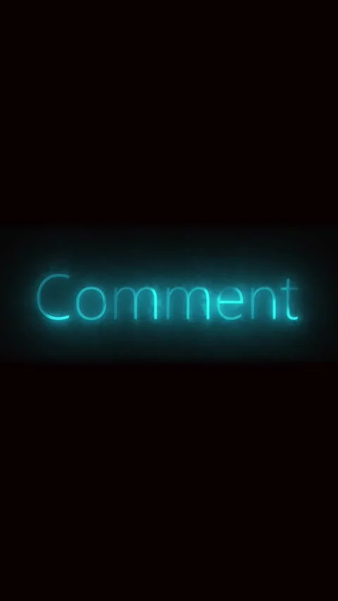 Comment text animation vertical video glowing cyan neon digital graphic des.. Stock Footage 344282129