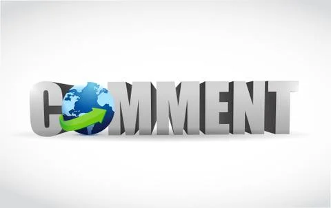 Comment text illustration design Stock Illustration