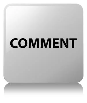 Comment white square button Stock Illustration