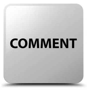 Comment white square button Illustrazione stock