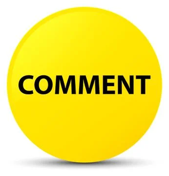 Comment yellow round button Stock Illustration