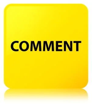 Comment yellow square button Illustrazione stock