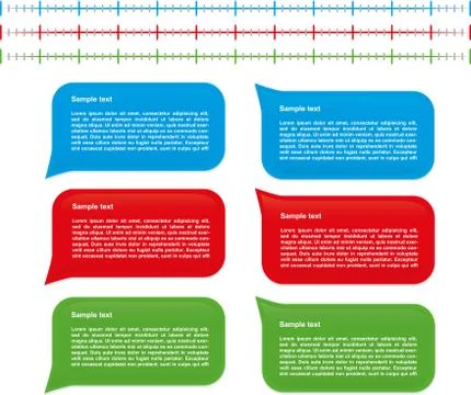 Commentary text boxes Ilustración de archivo