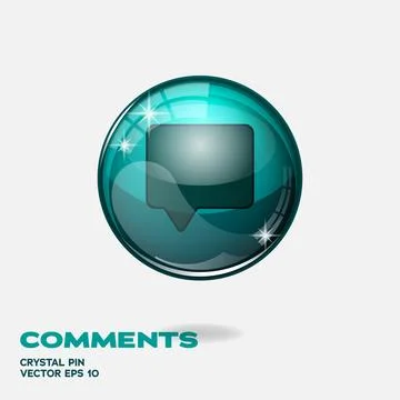 Comments 3D Buttons Stock Illustration