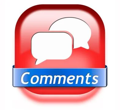 Comments button 스톡 일러스트