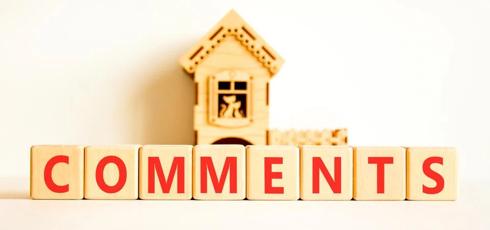 Comments comment word symbol. Concept word Comments on beautiful wooden blo.. 写真素材