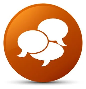 Comments icon brown round button Illustrazione stock