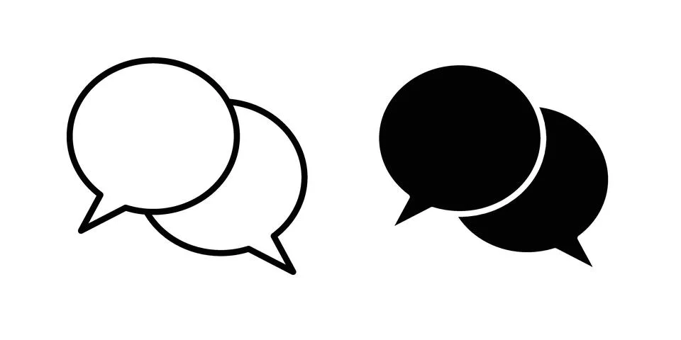 Comments icon for design projects and web UI 스톡 일러스트
