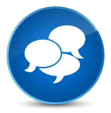 Comments icon elegant blue round button 스톡 일러스트
