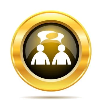 Comments icon. internet button on white background. - men with bubbles. 스톡 일러스트