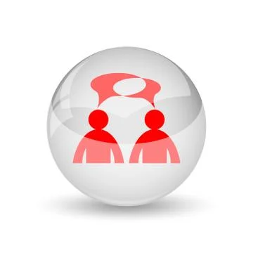 Comments icon. internet button on white background. - men with bubbles. 스톡 일러스트