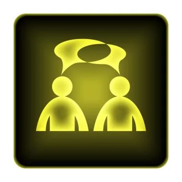 Comments icon. internet button on white background. - men with bubbles. 스톡 일러스트
