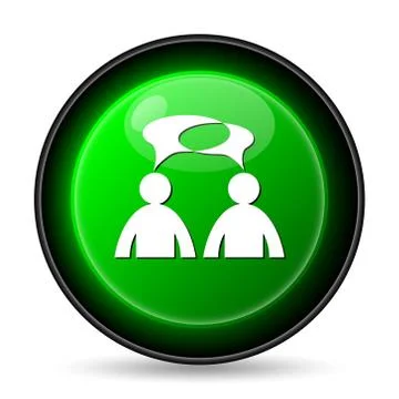  comments icon. internet button on white background. - men with bubbles. 스톡 일러스트