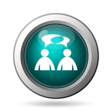 Comments icon. internet button on white background. - men with bubbles. 스톡 일러스트