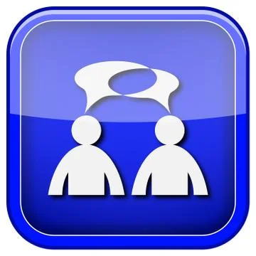Comments icon - men with bubbles Stock Illustration