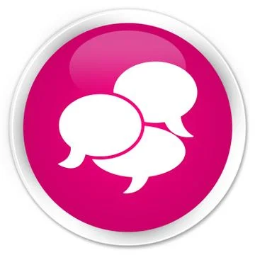 Comments icon premium pink round button 스톡 일러스트
