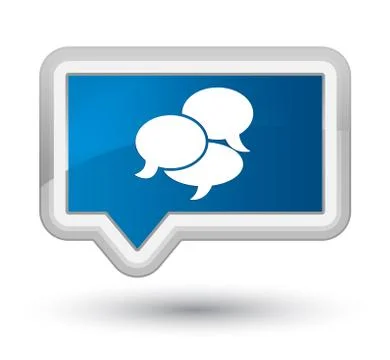 Comments icon prime blue banner button 스톡 일러스트