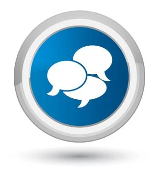 Comments icon prime blue round button 스톡 일러스트