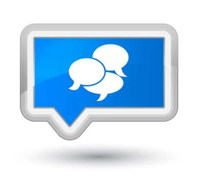 Comments icon prime cyan blue banner button Illustrazione stock