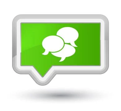 Comments icon prime soft green banner button Illustrazione stock