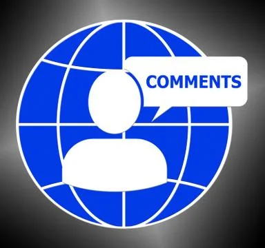 Comments Icon Shows Feedback Report 3d Illustration Stock Illustration