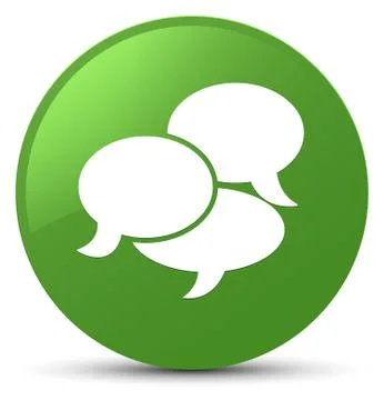Comments icon soft green round button 스톡 일러스트