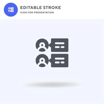 Comments icon vector, filled flat sign, solid pictogram isolated on white, logo 스톡 일러스트