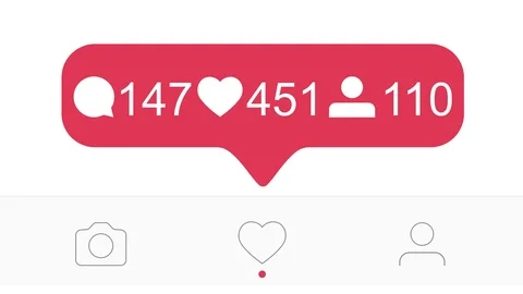 Comments, likes, follower counter increase quickly animation. Video stock 123227986