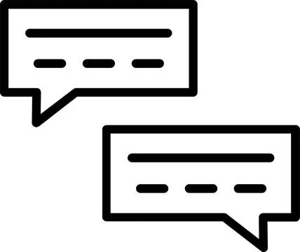 Comments Line Icon Design Stock Illustration