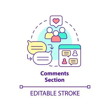Comments section concept icon Stock-Illustration