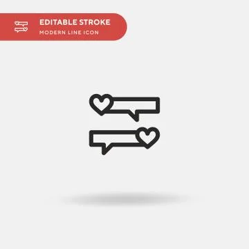 Comments Simple vector icon. Illustration symbol design template for web mobi Illustrazione stock