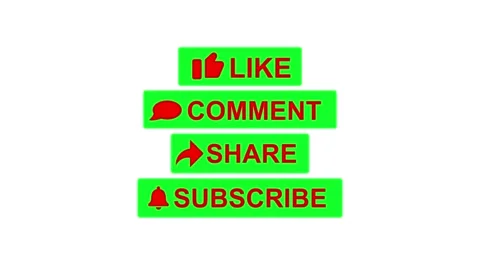 Like,comment,share,subscribe animation video with white screen . Stock Footage 320031256