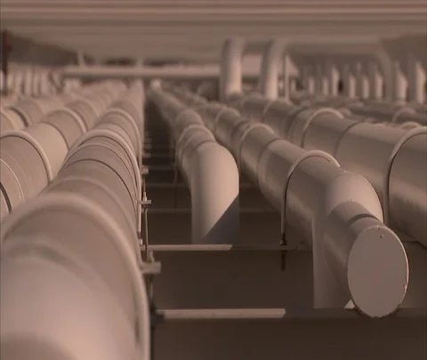 Commerce City, Colorado MS rows of pipes at refinery Stock Footage 86748191