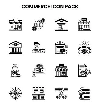 Commerce DuoTone Collection Icons Pack Ilustración de archivo