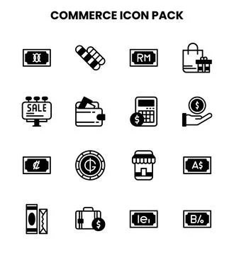 Commerce DuoTone Design Icons Pack Ilustración de archivo