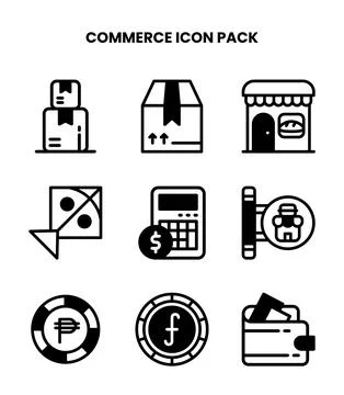 Commerce DuoTone Graphics Icons Pack Ilustración de archivo
