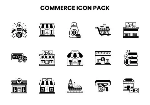 Commerce DuoTone Icons Pack Stock-Illustration
