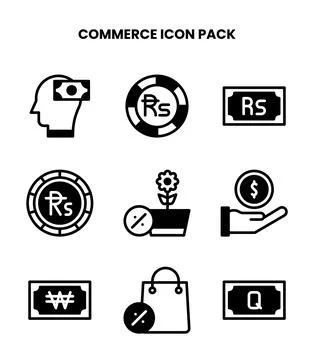 Commerce DuoTone Scalable Icons Pack Ilustración de archivo
