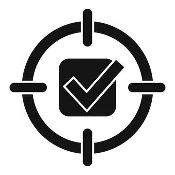 Commerce marketing target icon simple vector. Document app 库存插图