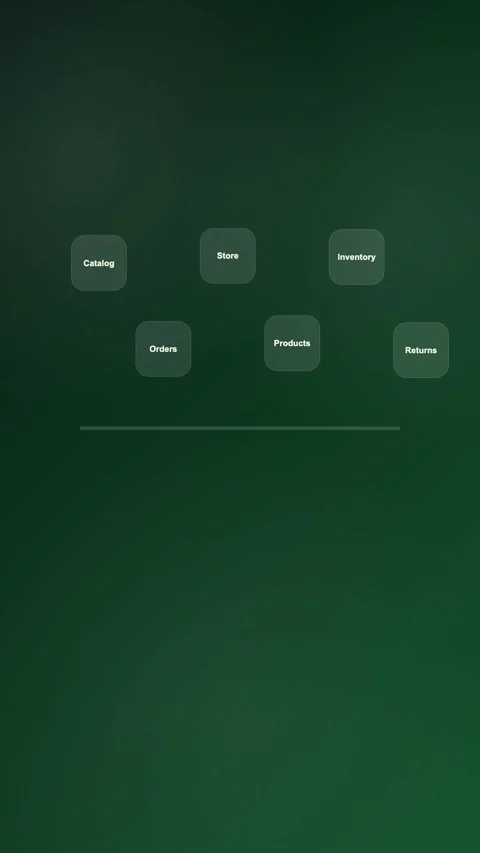 Commerce Operations Hub Modern Gradient SaaS Interface Vertical Animation Stock Footage 345154930