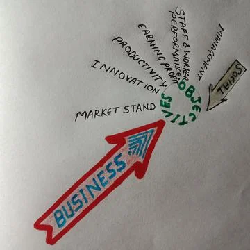 Commerce pattern visible on white paper Stock-Fotos