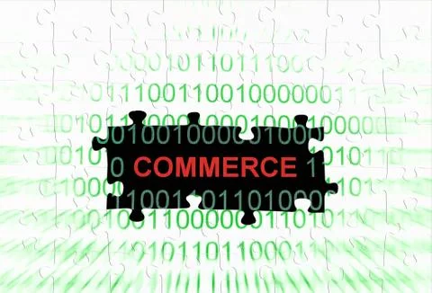 Commerce puzzle concept 스톡 사진