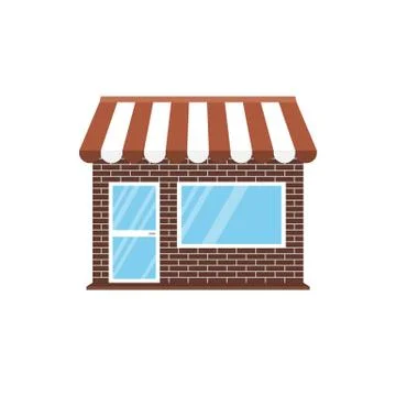 Commerce, shop, store icon. Vector illustration. Building Ilustración de archivo