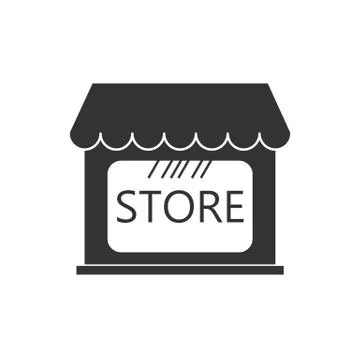 Commerce, shop, store icon. Vector illustration. Building Stock Illustration
