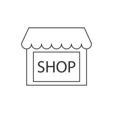 Commerce, shop, store icon. Vector illustration. Building Ilustración de archivo
