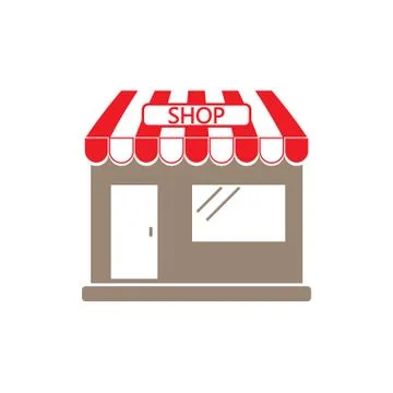 Commerce, shop, store icon. Vector illustration. Building Ilustración de archivo