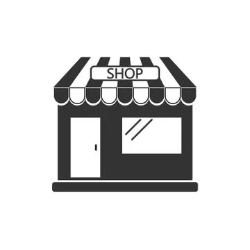 Commerce, shop, store icon. Vector illustration. Building Ilustración de archivo