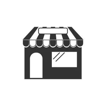 Commerce, shop, store icon. Vector illustration. Building Ilustración de archivo